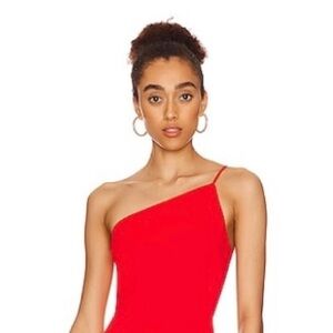 Lovers + Friends Vibrant Red One-Shoulder Dress